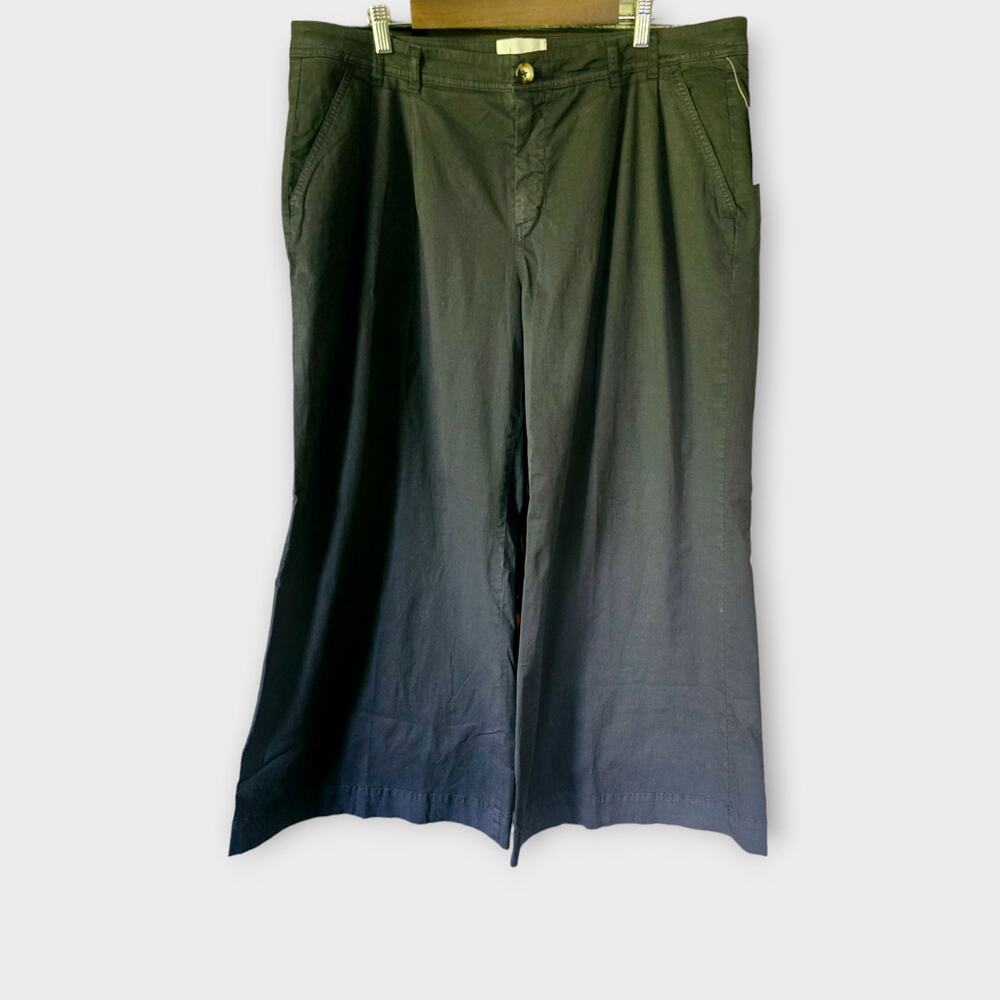 Anthropologie Mid-Rise Pleated Black Trousers 18W - New Plus - Picture 7 of 7